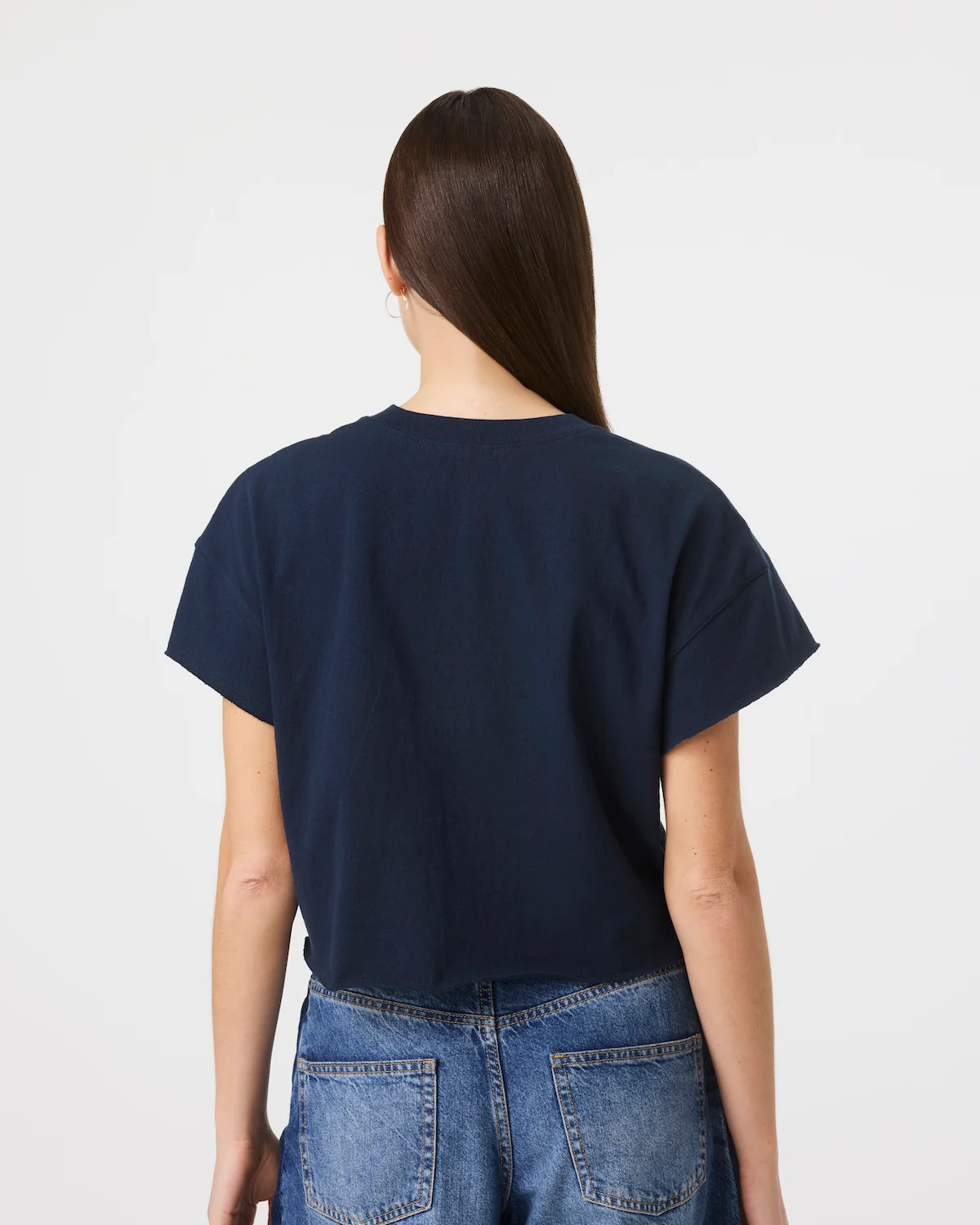 NEW YORK YANKEES WOMEN'S '47 BRAND WIN BIG OVERSIZED NOTCH NECK T-SHIRT - NAVY