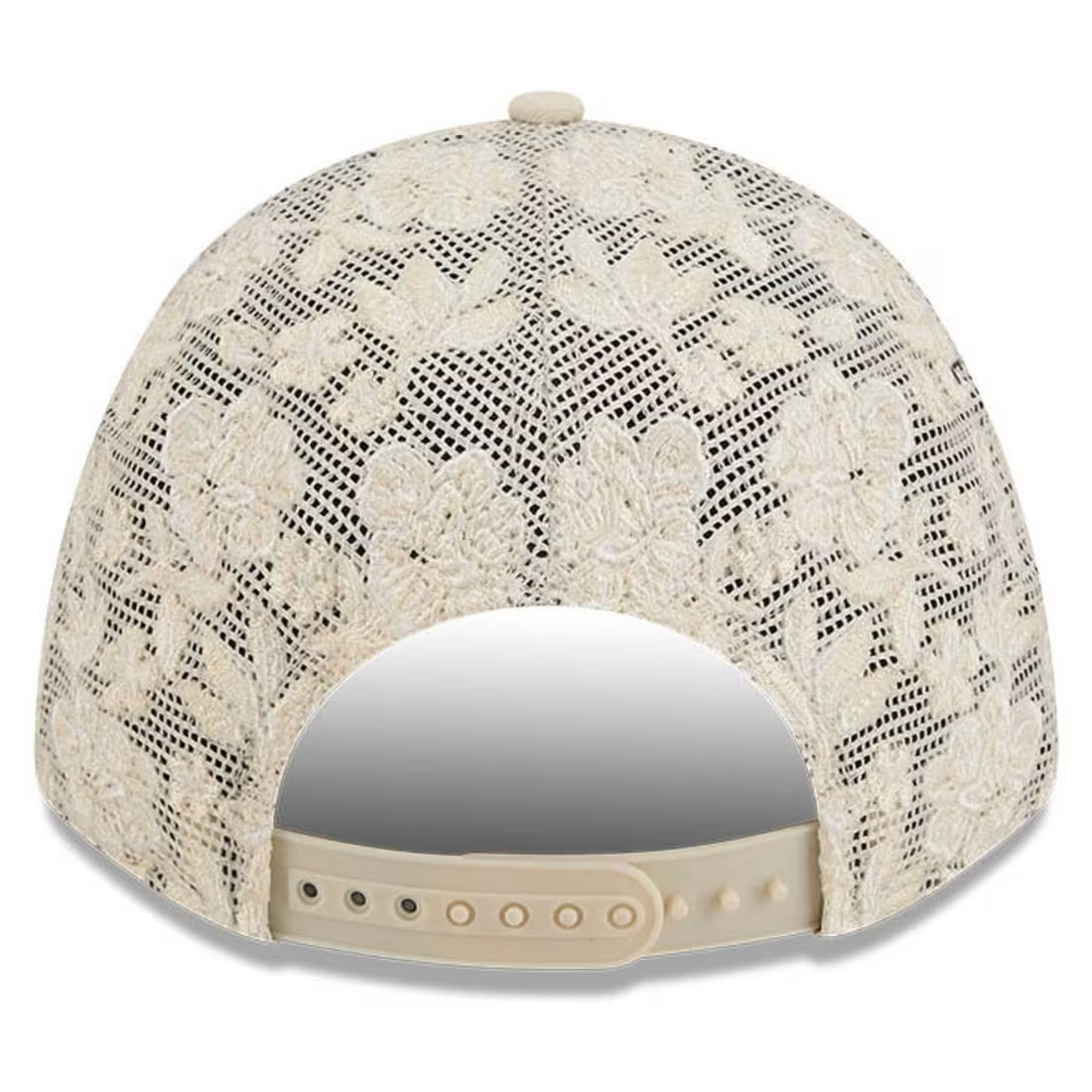 NEW YORK YANKEES WOMEN'S FLORAL MESH 9FORTY M-CROWN TRUCKER HAT - LIGHT CREAM
