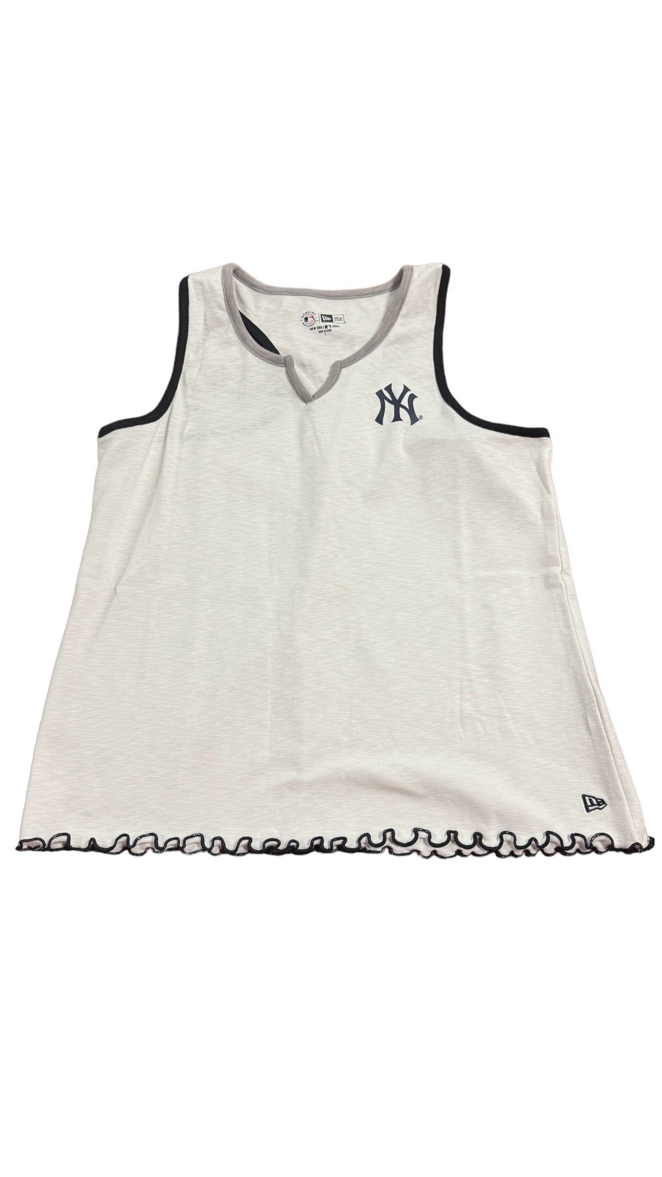 NEW YORK YANKEES WOMEN'S LETTUCE EDGE TANK TOP
