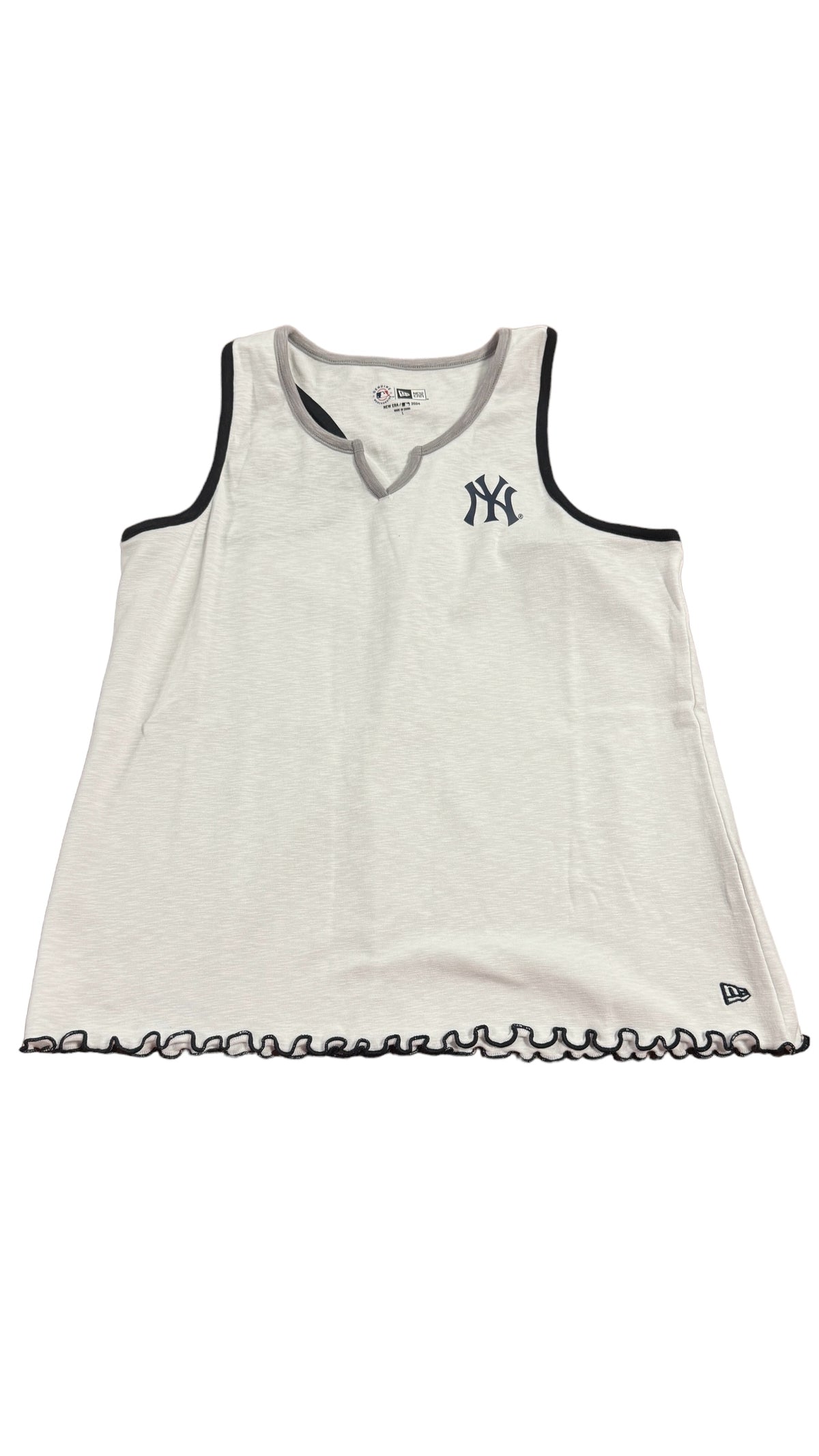 NEW YORK YANKEES WOMEN'S LETTUCE EDGE TANK TOP