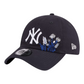 NEW YORK YANKEES WOMEN'S NEW ERA WILDFLOWER CASUAL CLASSIC ADJUSTABLE HAT - NAVY