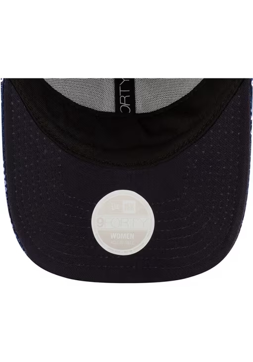 NEW YORK YANKEES WOMEN'S SEQUIN 9FORTY ADJUSTABLE HAT - NAVY