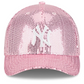 NEW YORK YANKEES WOMEN'S SEQUIN 9FORTY M-CROWN SNAPBACK HAT - PINK