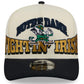 NORTE DAME FIGHTING IRISH MARCH MADNESS 9FIFTY A-FRAME SNAPBACK HAT - CHROME WHITE/NAVY