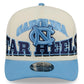 NORTH CAROLINA TARHEELS MARCH MADNESS 9FIFTY A-FRAME SNAPBACK HAT - CHROME WHITE/POWDER BLUE