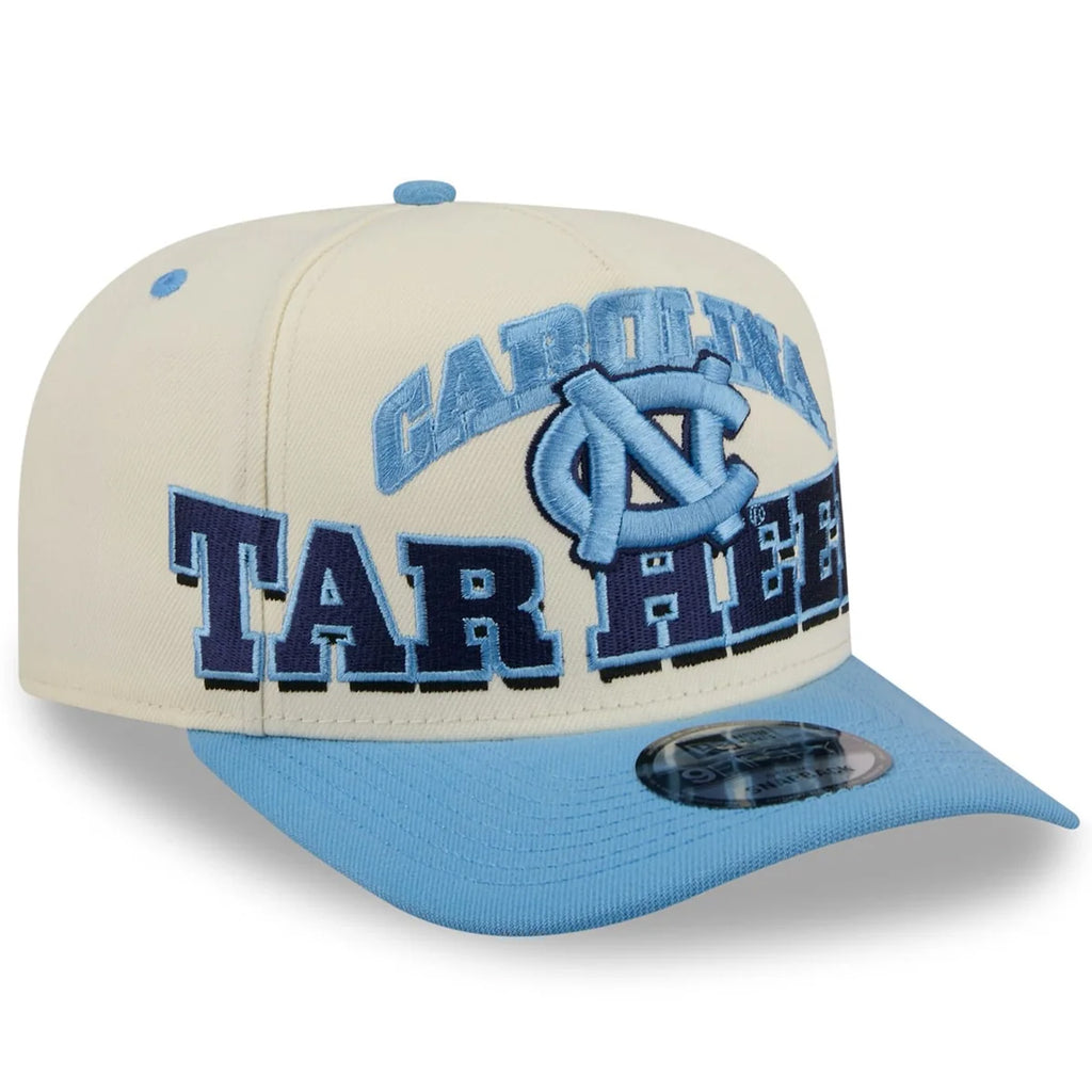 NORTH CAROLINA TARHEELS MARCH MADNESS 9FIFTY A-FRAME SNAPBACK HAT - CHROME WHITE/POWDER BLUE