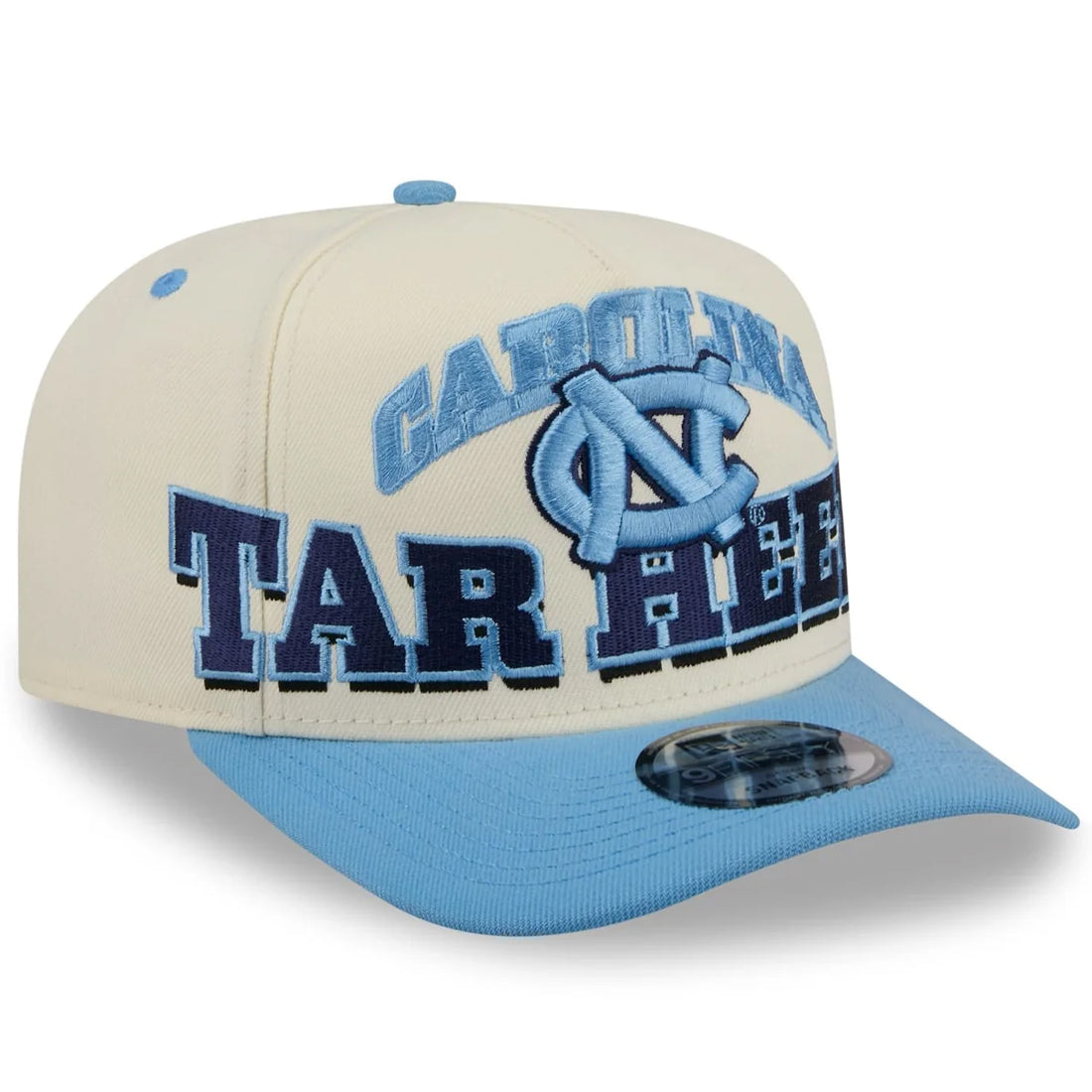 NORTH CAROLINA TARHEELS MARCH MADNESS 9FIFTY A-FRAME SNAPBACK HAT - CHROME WHITE/POWDER BLUE