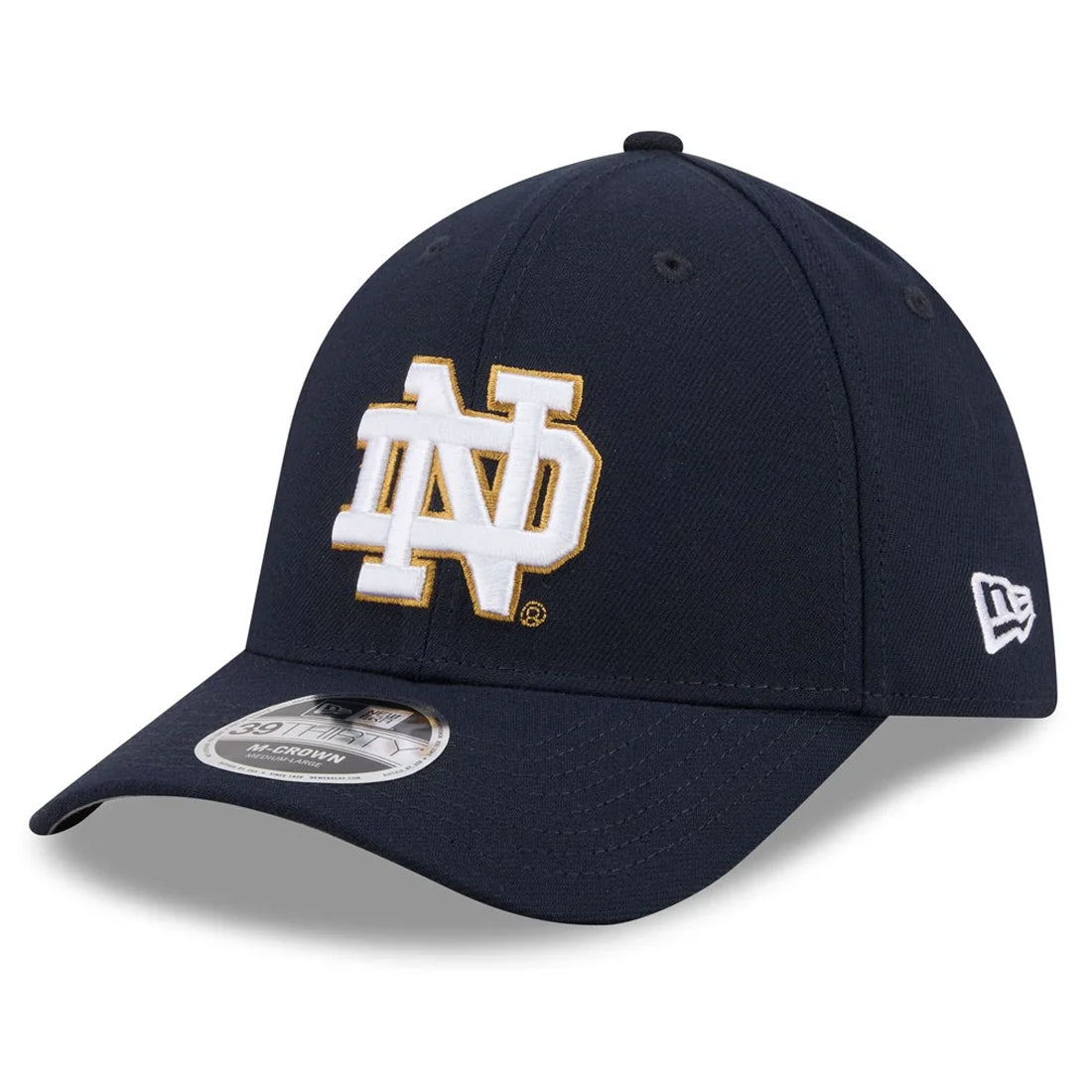 NOTRE DAME FIGHTING IRISH TEAM 39THIRTY M-CROWN FLEX FIT HAT - NAVY