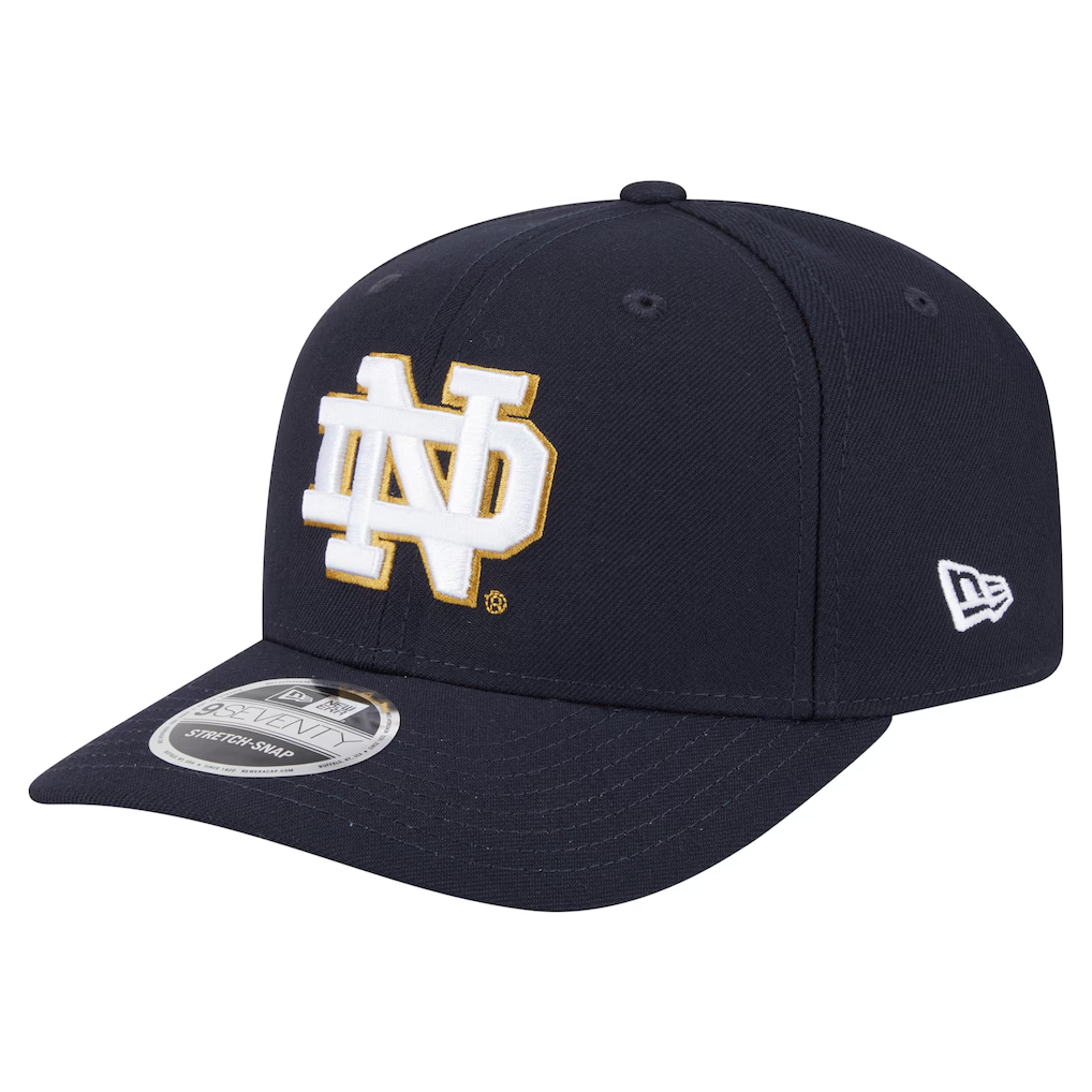 NOTRE DAME FIGHTING IRISH TEAM COLLECTIVE 9SEVENTY STRETCH-SNAP ADJUSTABLE HAT - NAVY