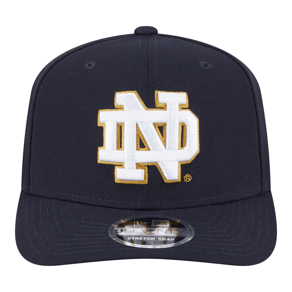 NOTRE DAME FIGHTING IRISH TEAM COLLECTIVE 9SEVENTY STRETCH-SNAP ADJUSTABLE HAT - NAVY