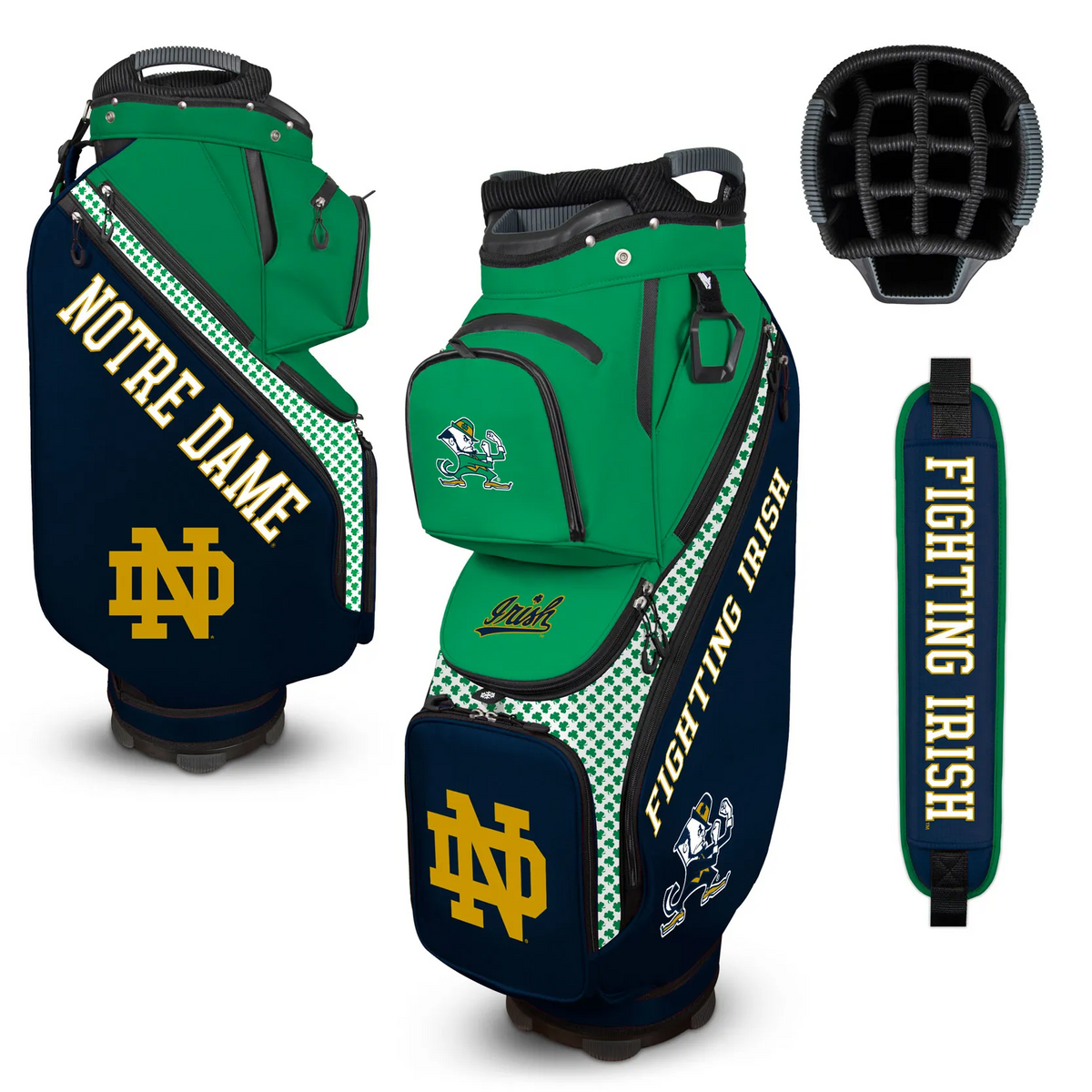 NOTRE DAME FIGHTING IRISH THE CLUBHOUSE COOLER CART GOLF BAG