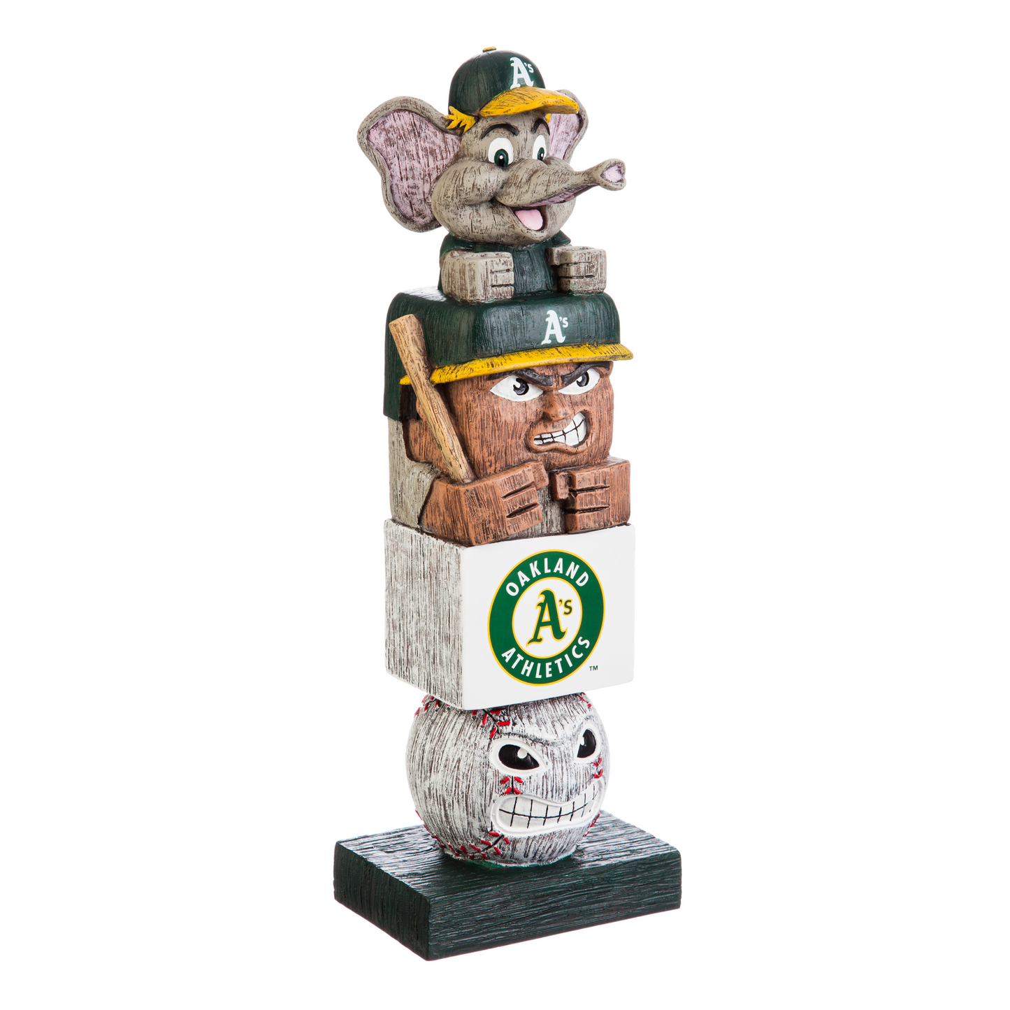 OAKLAND ATHLETICS GARDEN TIKI TOTEM STATUE