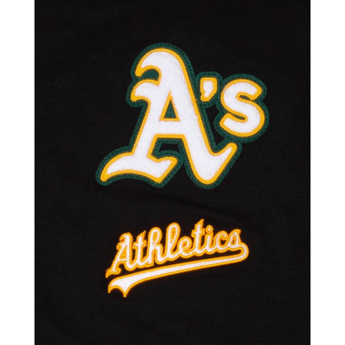 OAKLAND ATHLETICS MEN'S LOGO SELECT PULLOVER HOODED SWEATSHIRT - BLACK