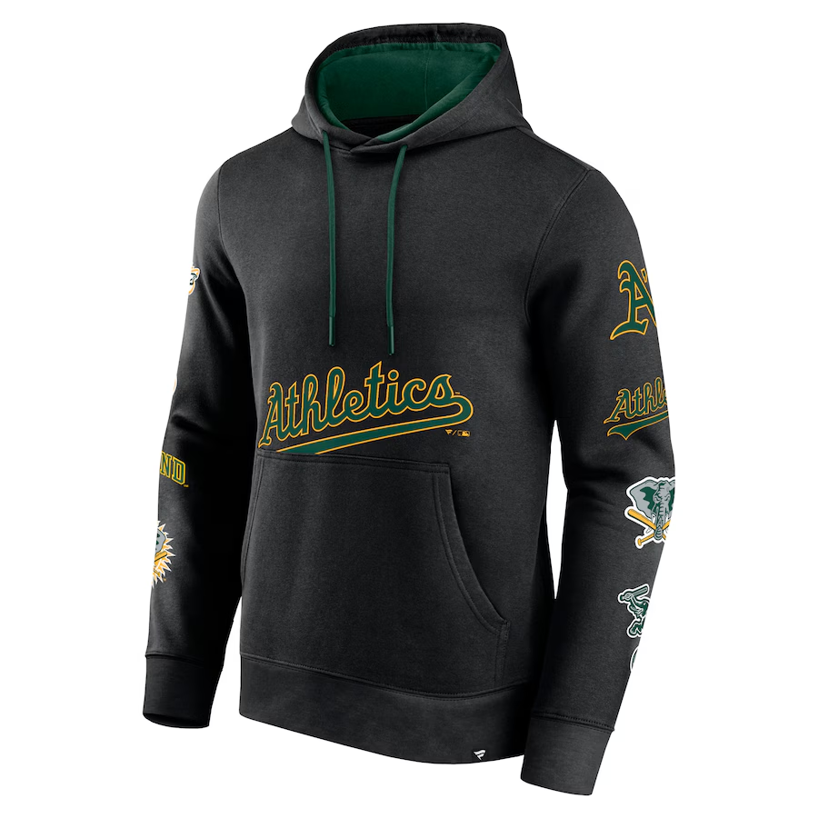 OAKLAND ATHLETICS MEN'S WILD WINNER PULLOVER HOODED SWEATSHIRT