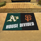 OAKLAND ATHLETICS / SAN FRANCISCO GIANTS HOUSE DIVIDED 34" X 42.5" MAT