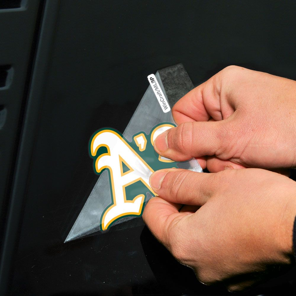 OAKLAND ATHLETICS SLOGAN PERFECT CUT 4"X 4" DECAL SET