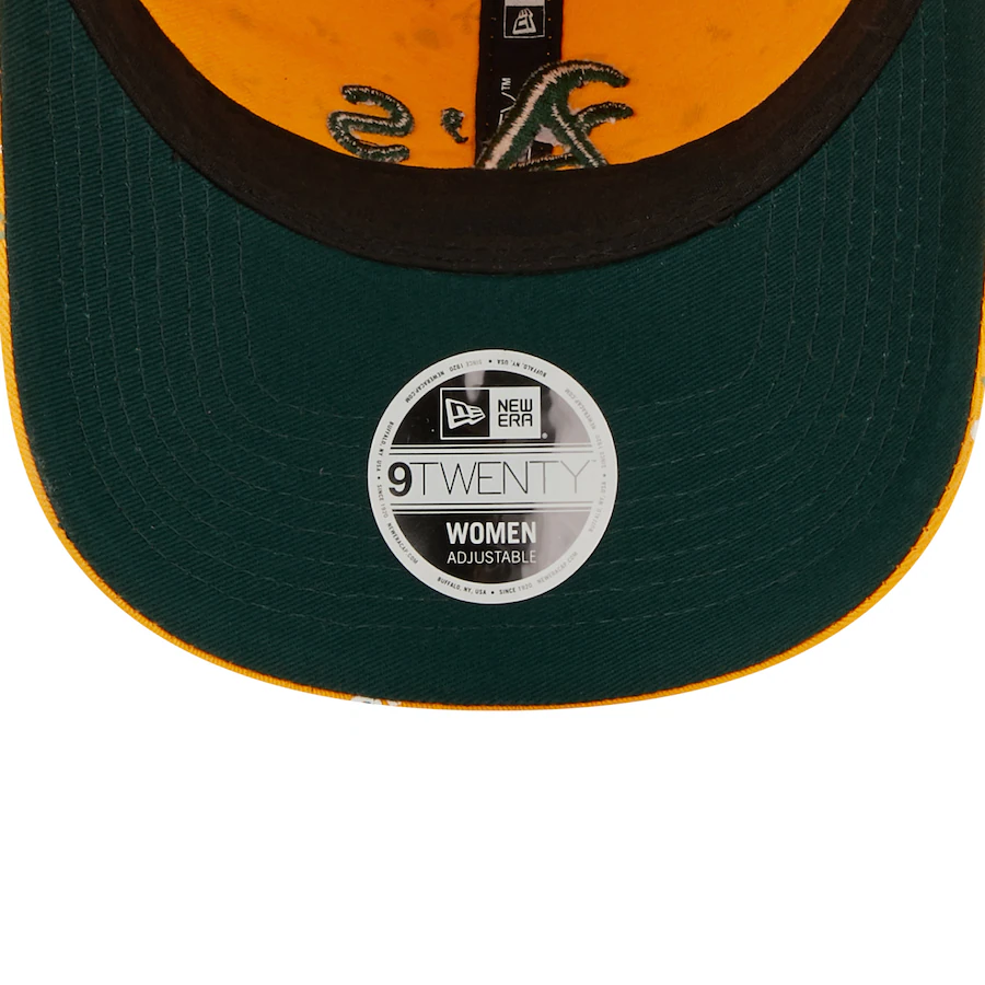 OAKLAND ATHLETICS WOMEN'S FLORAL 9TWENTY ADJUSTABLE HAT - GOLD