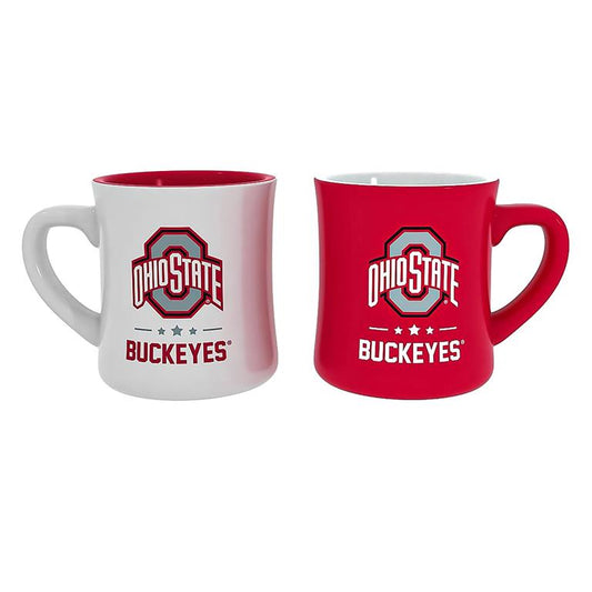 OHIO STATE BUCKEYES 10OZ CERAMIC CUP 2-PIECE SET 