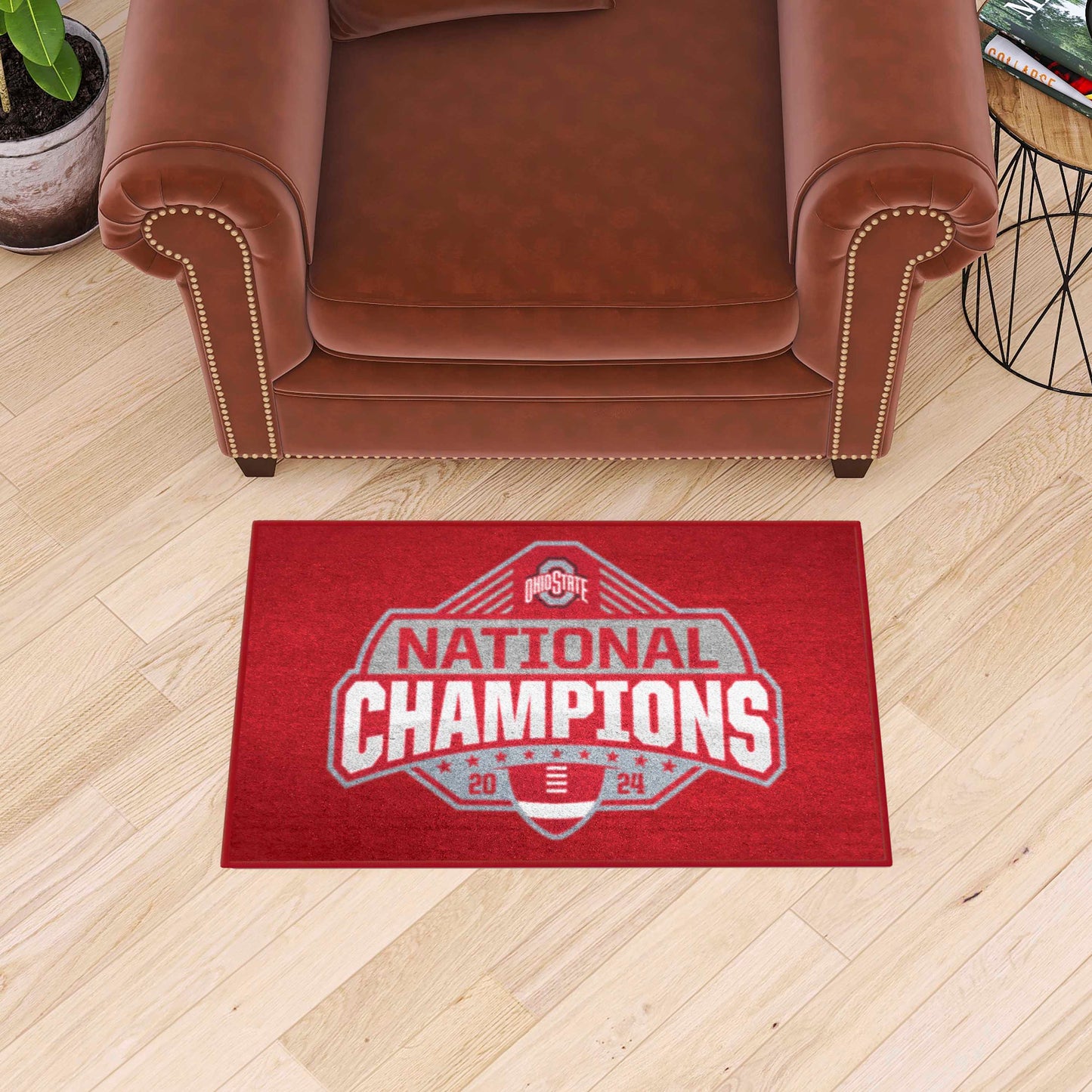 OHIO STATE BUCKEYES 2024 NCAA NATIONAL CHAMPIONS 19" X 30" STARTER RUG