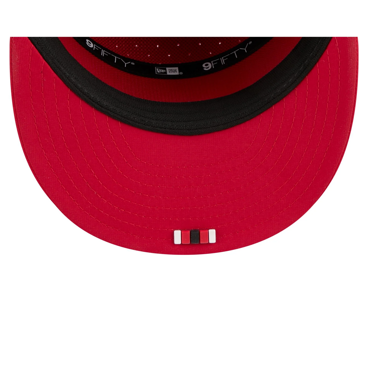 OHIO STATE BUCKEYES 2025 SIDELINE SPLIT PANEL 9FIFTY SNAPBACK HAT - RED