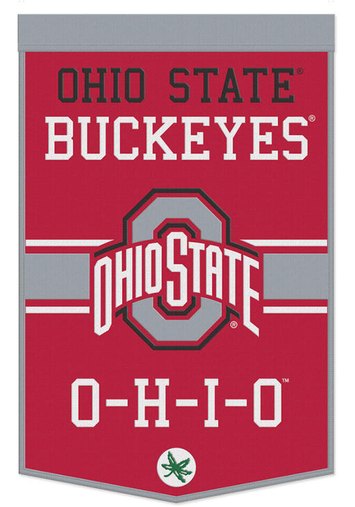 OHIO STATE BUCKEYES 24"X38" SLOGAN WOOL BANNER