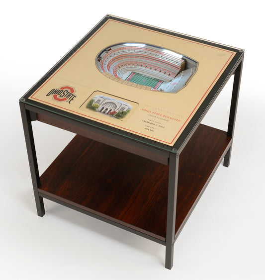 OHIO STATE BUCKEYES 25 LAYER 3D STADIUM LIGHTED END TABLE