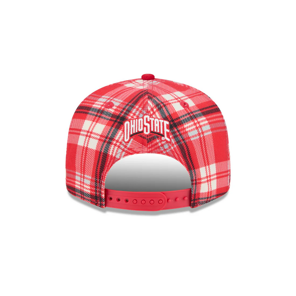 OHIO STATE BUCKEYES PLAID STATEMENT 9FIFTY SNAPBACK HAT