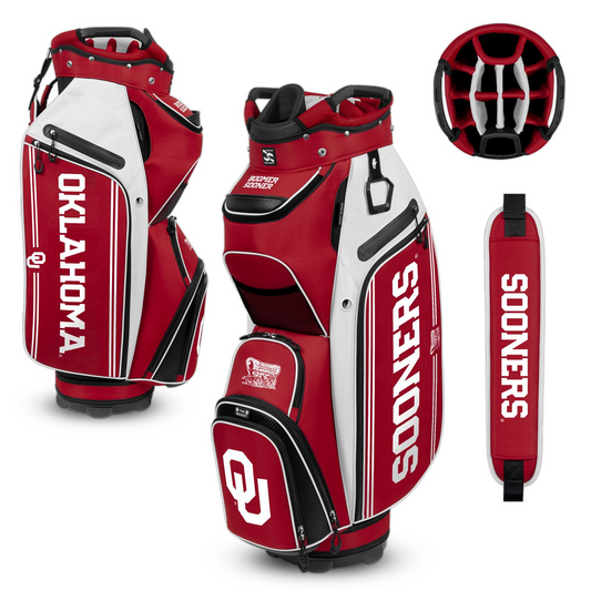 OKLAHOMA SOONERS TEAM EFFORT BUCKET III COOLER CART GOLF BAG