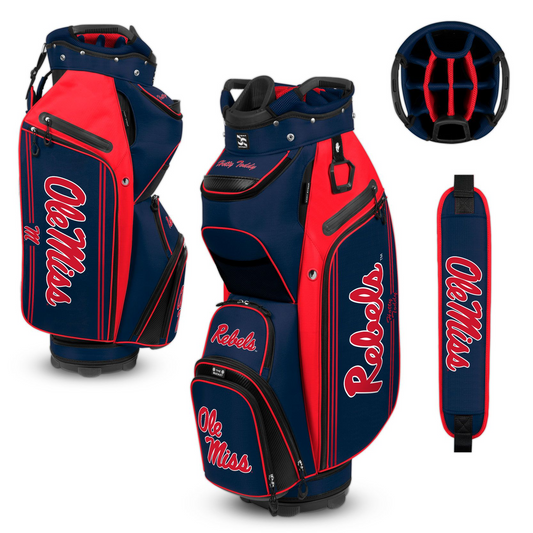 OLE MISS REBELS TEAM EFFORT BUCKET III COOLER CART GOLF BAG