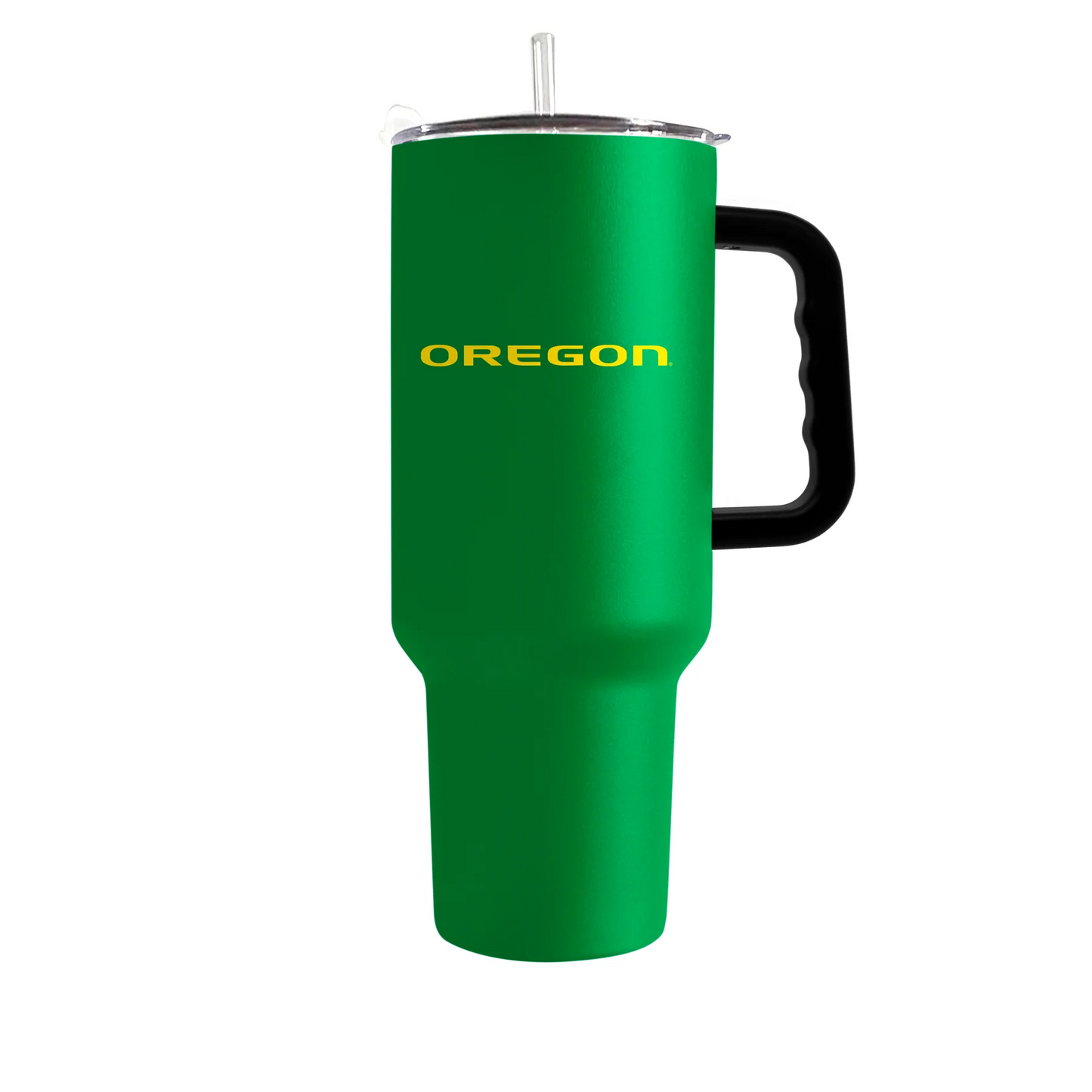 OREGON DUCKS 40OZ. FLIPSIDE TRAVEL TUMBLER WITH HANDLE