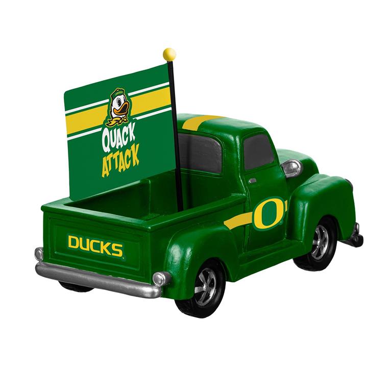 OREGON DUCKS 9" RALLY TRUCK GARDEN STATUE WITH FLAG