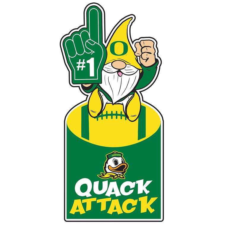 OREGON DUCKS GNOME METAL 10" x 30" OUTDOOR SIGN