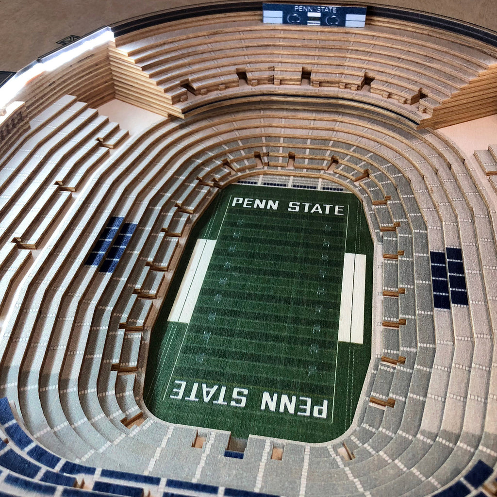 PENN STATE NITTANY LIONS 25 LAYER 3D STADIUM LIGHTED END TABLE
