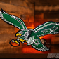 PHILADELPHIA EAGLES "1987" 3D VINTAGE METAL WALL ART - 30" X 17"