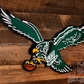 PHILADELPHIA EAGLES "1987" 3D VINTAGE METAL WALL ART - 30" X 17"
