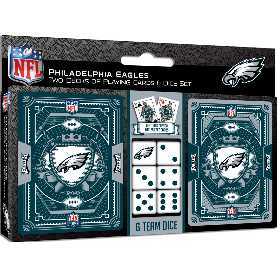 PHILADELPHIA EAGLES 2-PACK CARD AND DICE SET