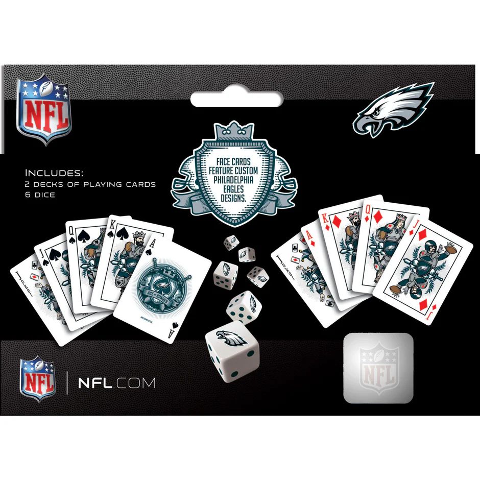 PHILADELPHIA EAGLES 2-PACK CARD AND DICE SET