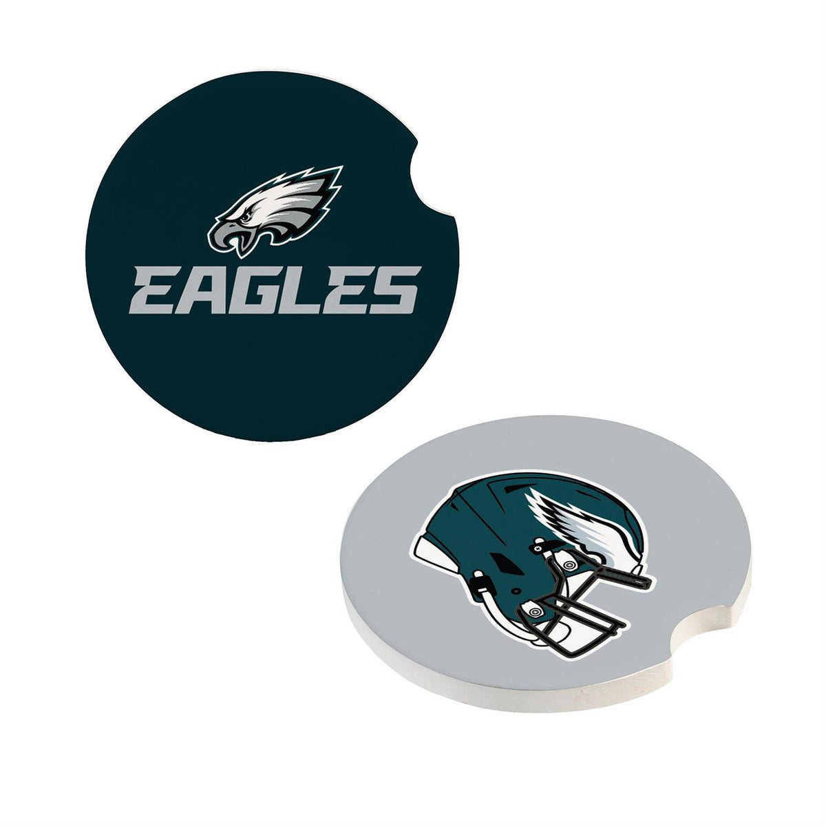 PHILADELPHIA EAGLES 2-PIECE CAR COASTER SET