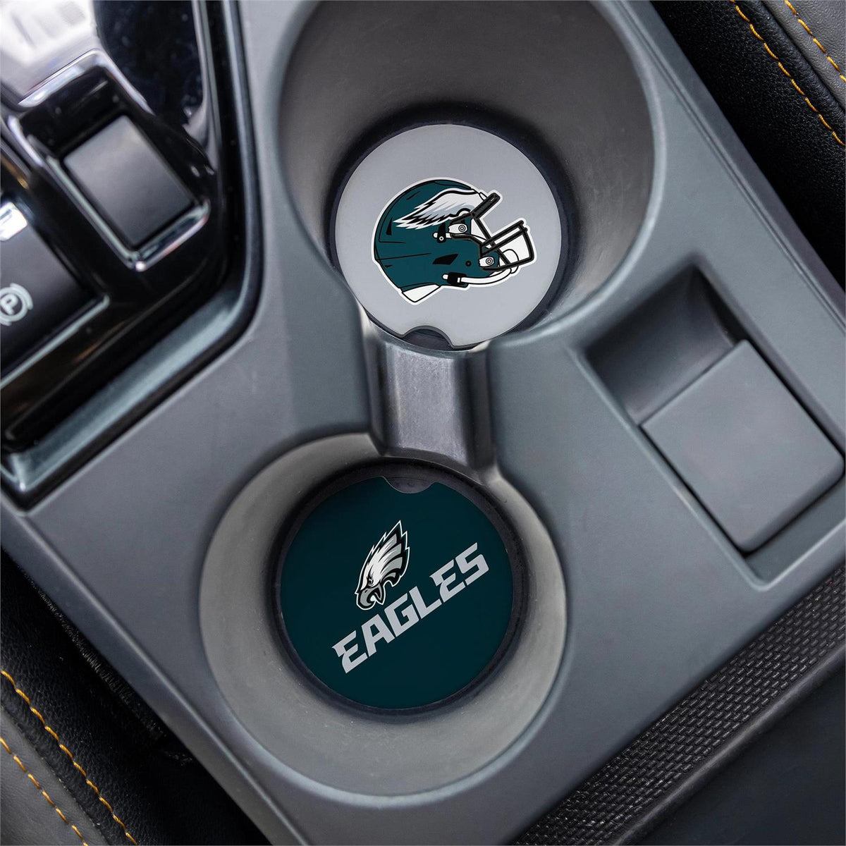 PHILADELPHIA EAGLES 2-PIECE CAR COASTER SET