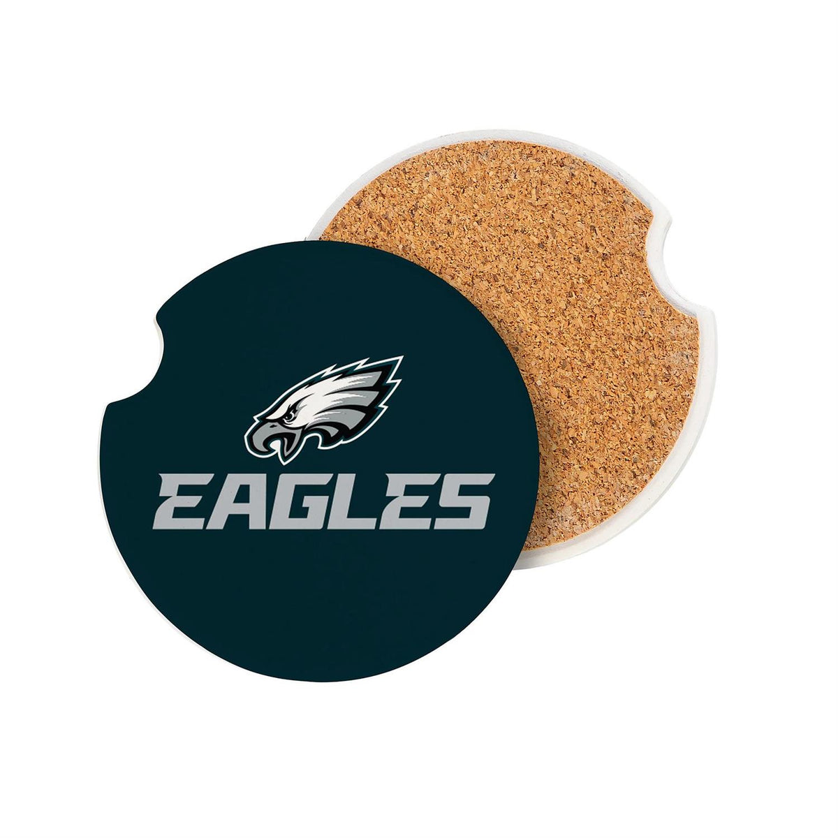 PHILADELPHIA EAGLES 2-PIECE CAR COASTER SET