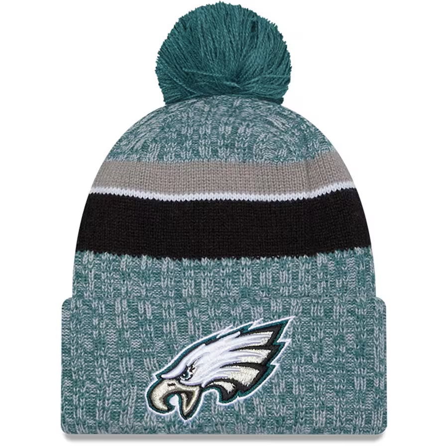 PHILADELPHIA EAGLES 2023 NFL SIDELINE CUFFED KNIT WITH POM