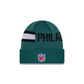 PHILADELPHIA EAGLES 2024 NFL SIDELINE WEATHER TECH CUFFED KNIT BEANIE
