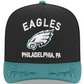 PHILADELPHIA EAGLES 2025 NFL DRAFT 9FIFTY A-FRAME SNAPBACK HAT - BLACK/GREEN