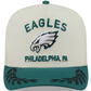 PHILADELPHIA EAGLES 2025 NFL DRAFT 9FIFTY A-FRAME SNAPBACK HAT - CHROME WHITE/GREEN