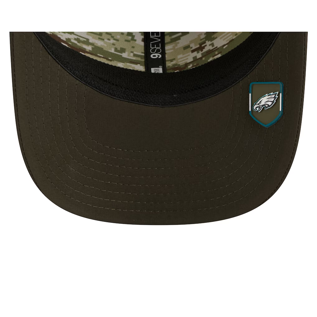 PHILADELPHIA EAGLES 2025 NFL SALUTE TO SERVICE 9SEVENTY ADJUSTABLE HAT - GREEN