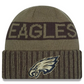 PHILADELPHIA EAGLES 2025 NFL SALUTE TO SERVICE CUFFED KNIT BEANIE - DARK GREEN