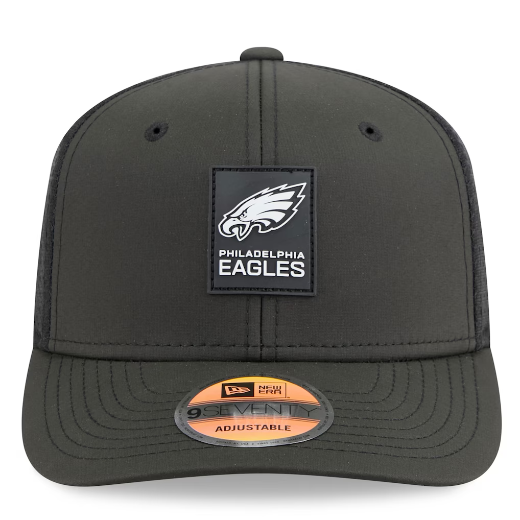 PHILADELPHIA EAGLES 2025 NFL SIDELINE 9SEVENTY STRETCH-SNAP ADJUSTABLE HAT - BLACK