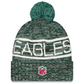 PHILADELPHIA EAGLES 2025 NFL SIDELINE COLD WEATHER CUFFED KNIT WITH POM - GREEN