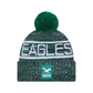 PHILADELPHIA EAGLES 2025 NFL SIDELINE COLD WEATHER RETRO CUFFED KNIT WITH POM - GREEN