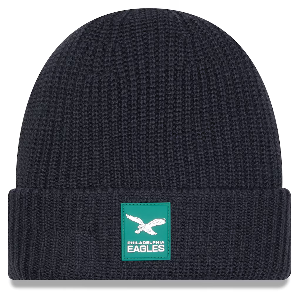 PHILADELPHIA EAGLES 2025 SIDELINE COLD WEATHER RETRO CUFFED KNIT - CHARCOAL